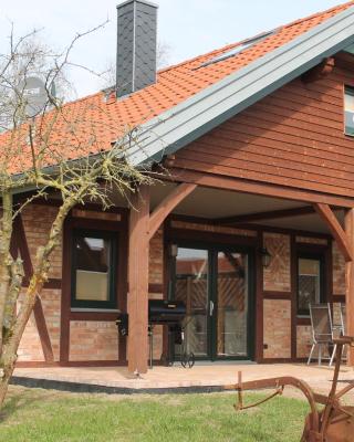 Modern Holiday Home in Brusow with Roofed Terrace