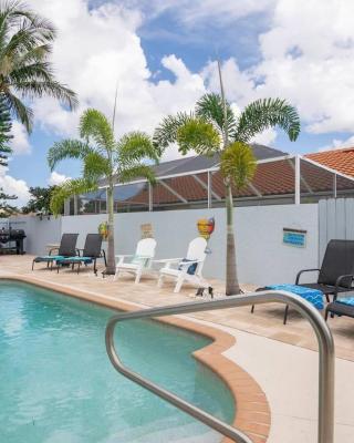 Charming Heated Pool Home - 3 miles to the Beach, Pet and Family Friendly -Available Year Round!