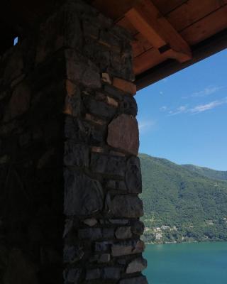 Between mountains and lake
