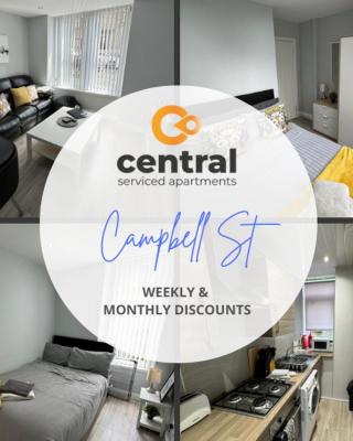 2 Bedroom Apartment by Central Serviced Apartments - Ground Floor - Monthly & Weekly Bookings Welcome - FREE Street Parking - Close to Centre - 2 Double Beds - WiFi - Smart TV - Fully Equipped - Heating 24-7