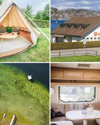 Strandbad Steckborn mit Herberge, Camping & Glamping