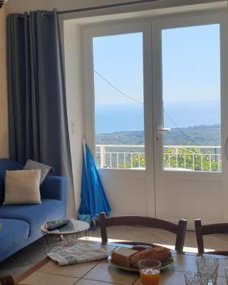 Appartement A Caserella entièrement rénové avec terrasse et vue panoramique sur mer