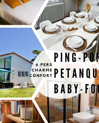 Maison Cosy : Pétanque, Baby-foot & Ping-Pong !