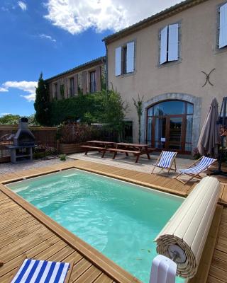 Maison, canal du midi piscine