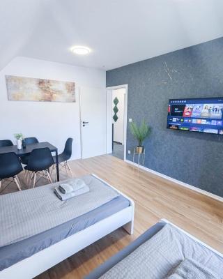 ALFA Stuttgart 3 Zimmer 6 Betten Apartment Wasen MercedesBenz MHP Arena l Bad I Küche l WIFI & SmartTV l 3BR & 6 Beds l Bathroom l Kitchen