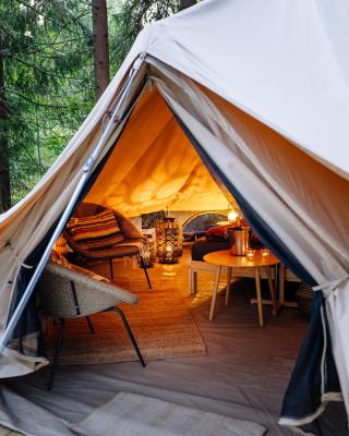 Glampingtält i naturen