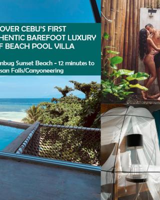 The Verge Cebu Beachfront Exclusive King Bed Pool Villa - 12 Minutes to Kawasan Falls Canyoneering