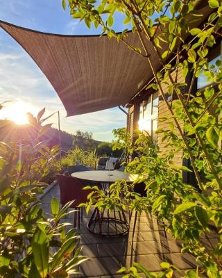 Odenwald-Lodge mit Infrarotsauna und E-Ladestation im Naturpark Odenwald "Haus Himmelblau"