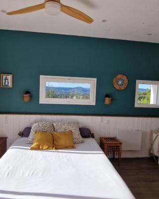 Rêve d'ESCAPADE chambre avec vue sublime sur les Cévennes Ardéchoises