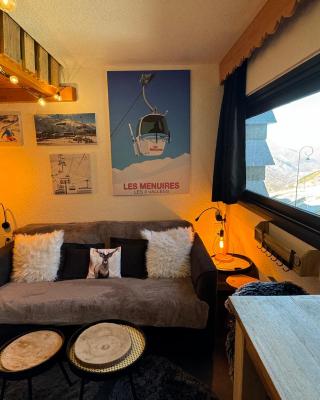 Les Menuires centre! Chaleureux studio sur les pistes!