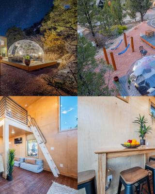 Cozy Cabin and Stargazing Dome Bedroom Deck BBQ Hammocks