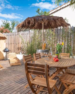 Appartement 6 pers Jardin Privé La Cabane Bambou - Mandara Beach , Antibes French Riviera
