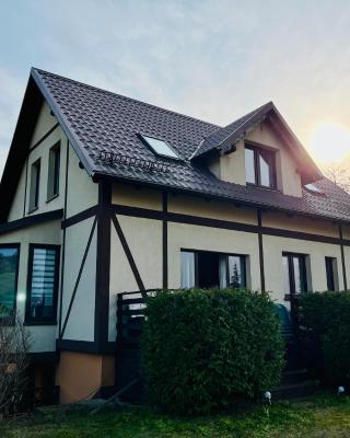 Dom na wzgórzu z widokiem na jezioro