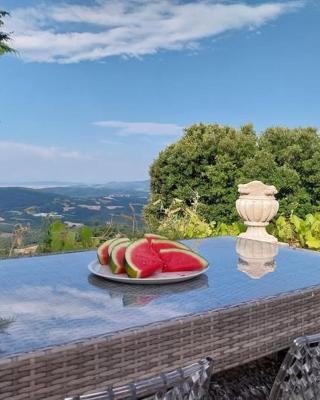 Casa Sole di Toscana con grande terrazza panoramica, giardino e vasca relax idromassaggio