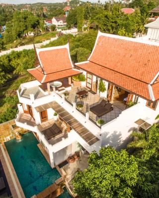 Villa Melitta, Pool, Beach, 360-SeaViews, 6-bed Thai Luxury on Best Location in Samui