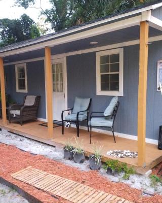Tiny home barn style in backyard with Animals