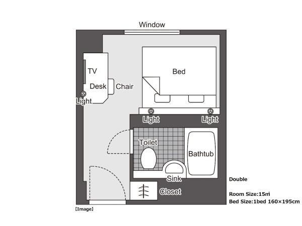 Hotel New Hankyu Osaka Annex : photo 5 de la chambre chambre double avec lit de 160 cm - non-fumeurs