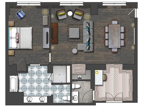 Universal's Loews Sapphire Falls Resort : photo 5 de la chambre suite saphir (accès anticipé au parc inclus*)