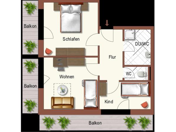 Hotel Kögele mit Restaurant bei Innsbruck Axamer Lizum : photo 9 de la chambre suite de luxe avec balcon (6 adultes)