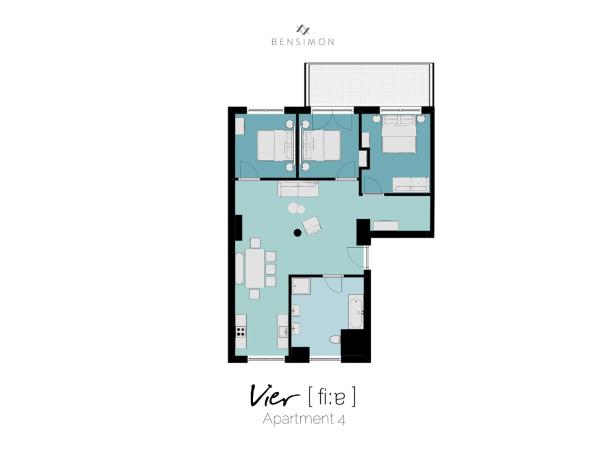 BENSIMON apartments Mitte - Moabit : photo 5 de la chambre appartement 3 chambres avec balcon