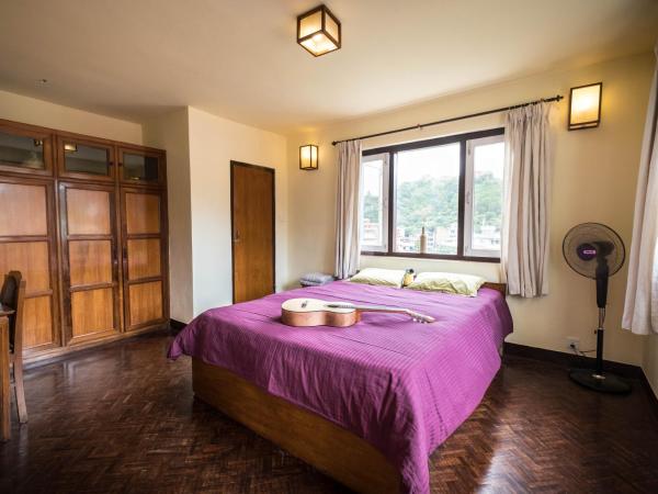 Swayambhu View Guest House : photo 4 de la chambre chambre lit king-size - vue sur montagne