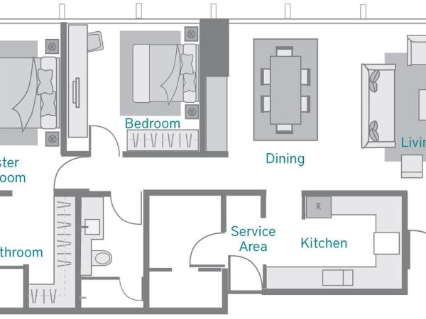 Oakwood Premier Cozmo Jakarta : photo 8 de la chambre appartement exécutif 2 chambres