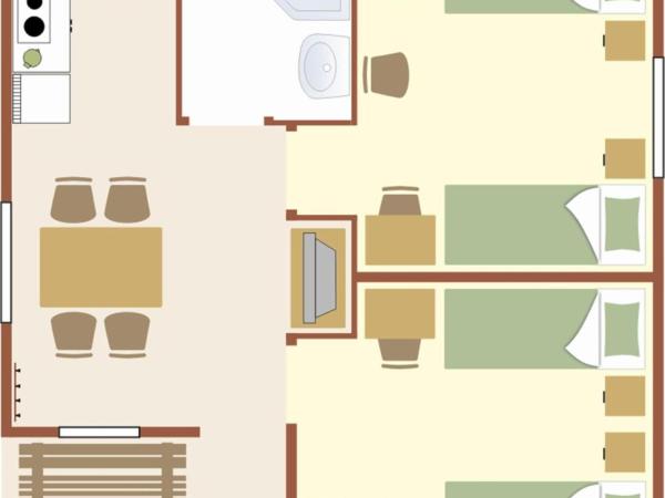 Camping Baltic : photo 2 de la chambre chalet 2 chambres