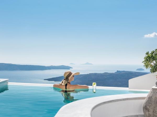 Anteliz Suites : photo 1 de la chambre suite avec piscine à débordement privée - vue sur caldeira