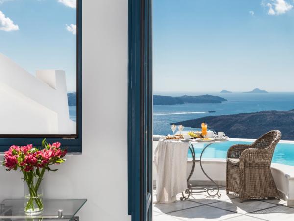 Anteliz Suites : photo 5 de la chambre suite avec piscine à débordement privée - vue sur caldeira