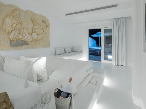 Mykonos Bay Resort & Villas : photo 4 de la chambre suite privée 2 chambres artistique de luxe avec jacuzzi extérieur et piscine privée - vue sur mer - annexe 
