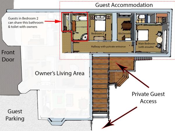 Sunny Mornington 2 Bedroom Guest Suite : photo 9 de la chambre suite 2 chambres