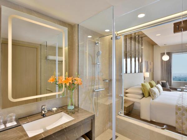 Radisson Gurugram Udyog Vihar : photo 10 de la chambre deluxe room with 10% discount on f&b services and spa 1+1 happy hours from 3:00 pm till 6:00 pm, guaranteed early check-in & late check-out for up to 2 hours