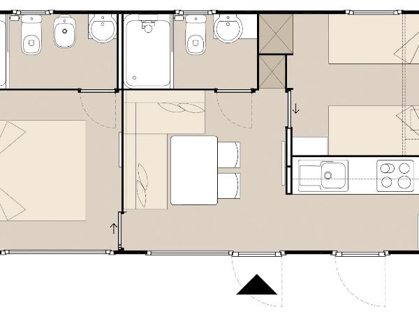 Amadria Park Camping Sibenik Mobile Homes : photo 4 de la chambre mobile home 2 chambres premium plage avec terrasse - vue sur mer