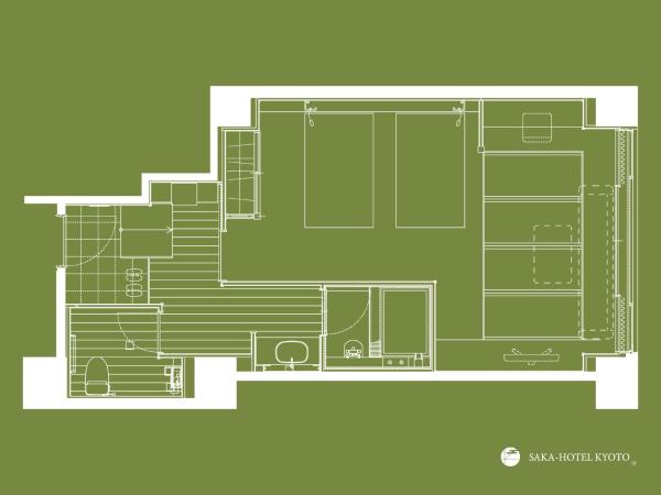 Saka Hotel Kyoto : photo 4 de la chambre deluxe twin room - non-smoking (2nd floor)