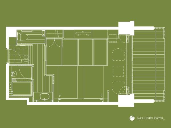 Saka Hotel Kyoto : photo 6 de la chambre deluxe twin room with terrace - non-smoking (2nd-3rd floor)