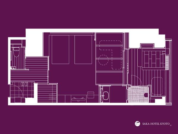 Saka Hotel Kyoto : photo 6 de la chambre grand twin room with private open air bath - non-smoking (1st floor)