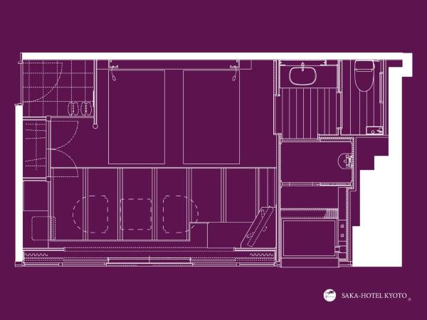 Saka Hotel Kyoto : photo 7 de la chambre japanese-style twin room with semi open-air bath - non-smoking (3rd floor)