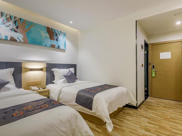 Yimi Inn Changdi Damalu Branch : photo 2 de la chambre chambre lits jumeaux sans fenêtre