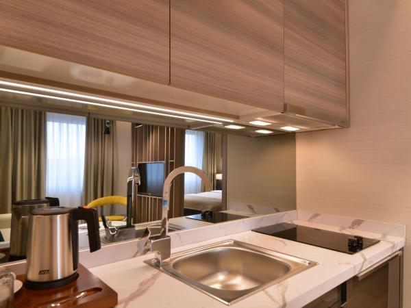 Nish Palace Exlusive Suites : photo 7 de la chambre hébergement de luxe avec cuisine