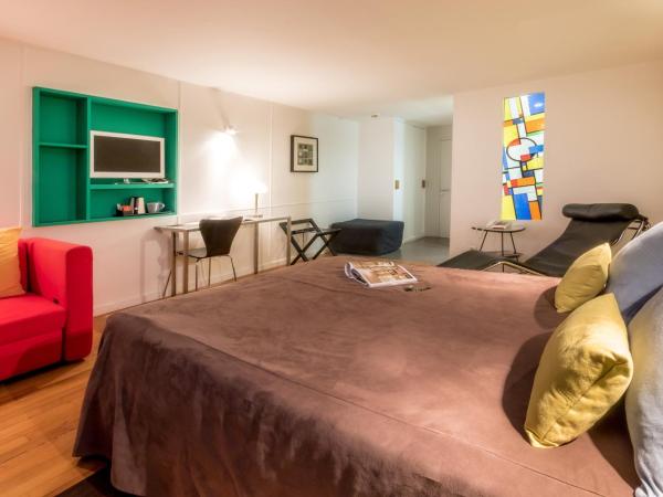 Hotel le Corbusier : photo 6 de la chambre chambre double de luxe avec balcon - vue sur parc