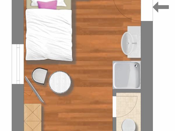 Aparthotel Familie Hugenschmidt : photo 7 de la chambre chambre simple classique avec douche et toilettes