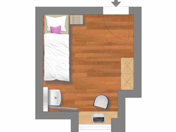 Aparthotel Familie Hugenschmidt : photo 9 de la chambre chambre simple Économique avec salle de bains et toilettes communes
