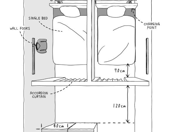 Rota Hostel : photo 3 de la chambre lit simple dans dortoir pour femmes