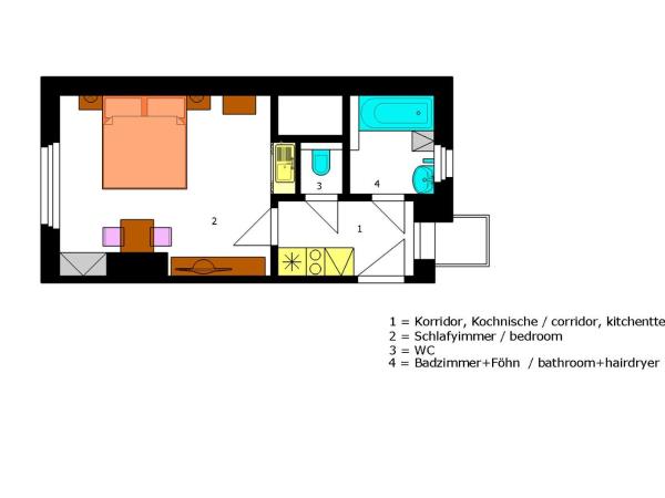 Pension Karnet : photo 7 de la chambre studio (2 adultes)