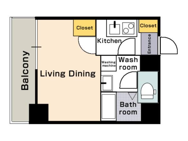 Meet Me Umeda Nishi : photo 10 de la chambre appartement 1 chambre