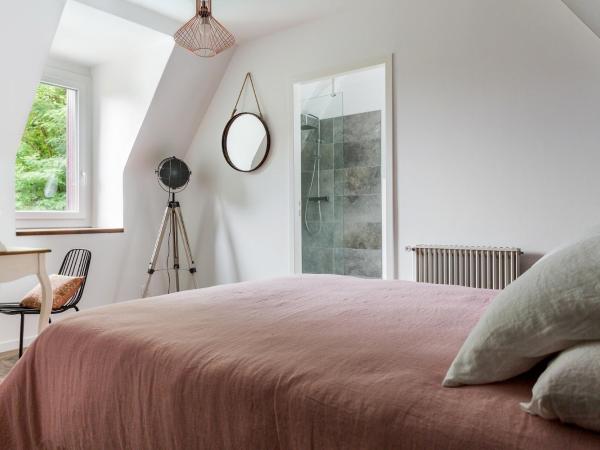 Le moulin des Sens - SPA-SAUNA : photo 4 de la chambre chambre lits jumeaux - vue sur jardin