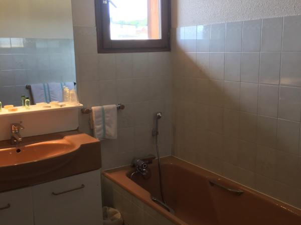 Hôtel Les Soldanelles : photo 8 de la chambre chambre double ou lits jumeaux avec baignoire