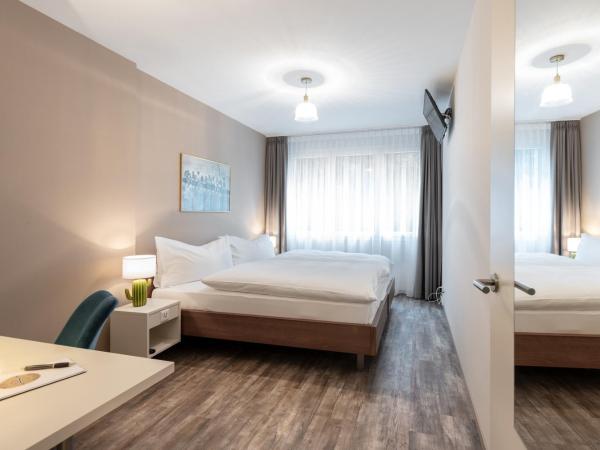 Hotel Birsighof Basel City Center : photo 3 de la chambre chambre double ou lits jumeaux - vue sur jardin