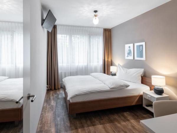 Hotel Birsighof Basel City Center : photo 6 de la chambre chambre double avec grand lit 1,40 mètre - vue sur rue 