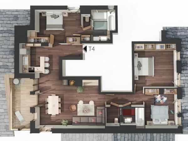 Hôtel Avancher : photo 1 de la chambre appartement 3 chambres - alix